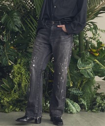 《UNISEX》【Vintage Style Denim Fabric】Semi-flared Denim Pants/【ヴィンテージスタイルデニム】セミフレアデニム【MAISON SPECIAL/メゾンスペシャル】■セットアップ対応■