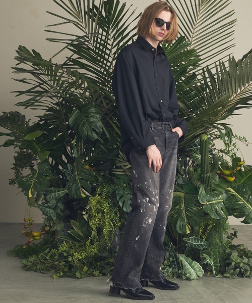 MAISON SPECIAL（メゾンスペシャル）の「《UNISEX》【Vintage Style Denim Fabric】Semi-flared Denim Pants/【ヴィンテージスタイルデニム】セミフレアデニム【MAISON SPECIAL/メゾンスペシャル】■セットアップ対応■（デニムパンツ・メンズ・ホワイト/ブラック/ブルー・1/0/2）」の8枚目の写真