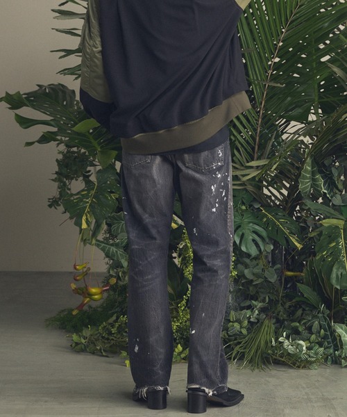 MAISON SPECIAL（メゾンスペシャル）の「《UNISEX》【Vintage Style Denim Fabric】Semi-flared Denim Pants/【ヴィンテージスタイルデニム】セミフレアデニム【MAISON SPECIAL/メゾンスペシャル】■セットアップ対応■（デニムパンツ・メンズ・ホワイト/ブラック/ブルー・1/0/2）」の18枚目の写真