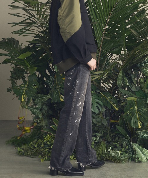 MAISON SPECIAL（メゾンスペシャル）の「《UNISEX》【Vintage Style Denim Fabric】Semi-flared Denim Pants/【ヴィンテージスタイルデニム】セミフレアデニム【MAISON SPECIAL/メゾンスペシャル】■セットアップ対応■（デニムパンツ・メンズ・ホワイト/ブラック/ブルー・1/0/2）」の19枚目の写真