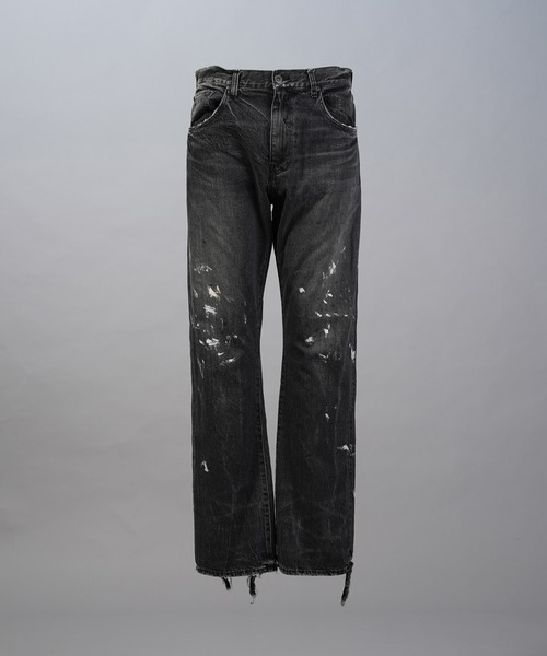 MAISON SPECIAL（メゾンスペシャル）の「《UNISEX》【Vintage Style Denim Fabric】Semi-flared Denim Pants/【ヴィンテージスタイルデニム】セミフレアデニム【MAISON SPECIAL/メゾンスペシャル】■セットアップ対応■（デニムパンツ・メンズ・ホワイト/ブラック/ブルー・1/0/2）」の20枚目の写真