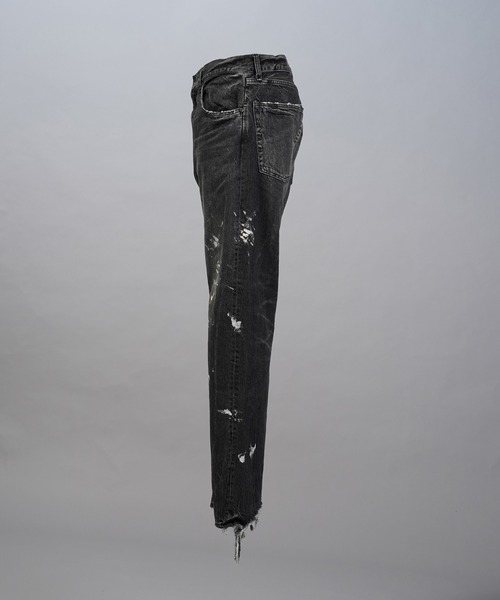 MAISON SPECIAL（メゾンスペシャル）の「《UNISEX》【Vintage Style Denim Fabric】Semi-flared Denim Pants/【ヴィンテージスタイルデニム】セミフレアデニム【MAISON SPECIAL/メゾンスペシャル】■セットアップ対応■（デニムパンツ・メンズ・ホワイト/ブラック/ブルー・1/0/2）」の21枚目の写真