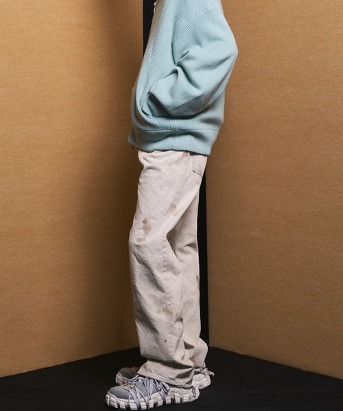 MAISON SPECIAL（メゾンスペシャル）の「《UNISEX》【Vintage Style Denim Fabric】Semi-flared Denim Pants/【ヴィンテージスタイルデニム】セミフレアデニム【MAISON SPECIAL/メゾンスペシャル】■セットアップ対応■（デニムパンツ・メンズ・ホワイト/ブラック/ブルー・1/0/2）」の14枚目の写真