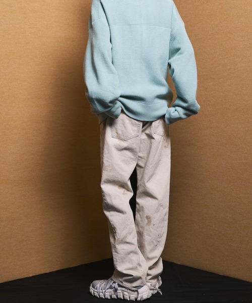 MAISON SPECIAL（メゾンスペシャル）の「《UNISEX》【Vintage Style Denim Fabric】Semi-flared Denim Pants/【ヴィンテージスタイルデニム】セミフレアデニム【MAISON SPECIAL/メゾンスペシャル】■セットアップ対応■（デニムパンツ・メンズ・ホワイト/ブラック/ブルー・1/0/2）」の15枚目の写真
