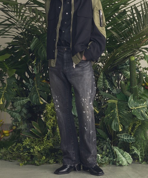 MAISON SPECIAL（メゾンスペシャル）の「《UNISEX》【Vintage Style Denim Fabric】Semi-flared Denim Pants/【ヴィンテージスタイルデニム】セミフレアデニム【MAISON SPECIAL/メゾンスペシャル】■セットアップ対応■（デニムパンツ・メンズ・ホワイト/ブラック/ブルー・1/0/2）」の16枚目の写真
