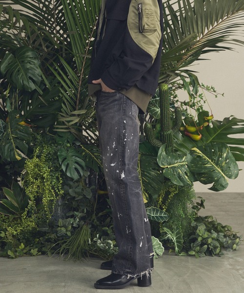 MAISON SPECIAL（メゾンスペシャル）の「《UNISEX》【Vintage Style Denim Fabric】Semi-flared Denim Pants/【ヴィンテージスタイルデニム】セミフレアデニム【MAISON SPECIAL/メゾンスペシャル】■セットアップ対応■（デニムパンツ・メンズ・ホワイト/ブラック/ブルー・1/0/2）」の17枚目の写真