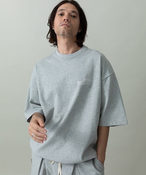 EGO TRIPPING(エゴトリッピング)の「mt10249- HEAVYJERSEY wavy Tシャツ(666654)(Tシャツ/カットソー・メンズ・杢グレー/ブラック・48/46)」の1枚目の写真