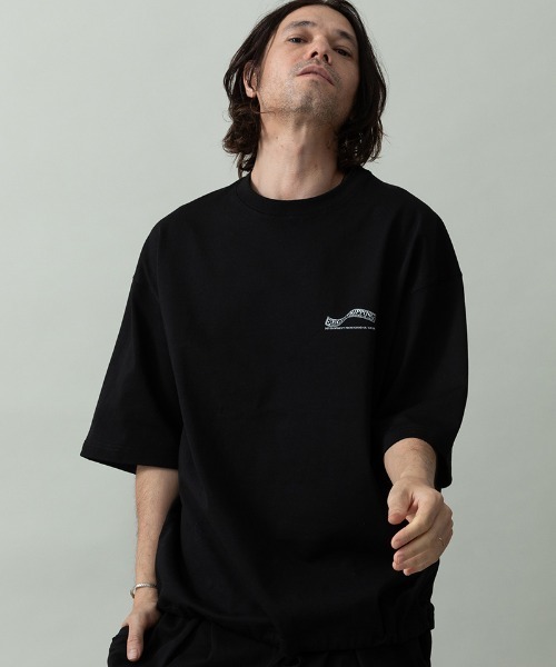 EGO TRIPPING(エゴトリッピング)の「mt10249- HEAVYJERSEY wavy Tシャツ(666654)(Tシャツ/カットソー・メンズ・杢グレー/ブラック・48/46)」の5枚目の写真