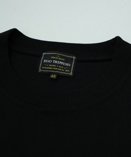 EGO TRIPPING(エゴトリッピング)の「mt10249- HEAVYJERSEY wavy Tシャツ(666654)(Tシャツ/カットソー・メンズ・杢グレー/ブラック・48/46)」の13枚目の写真