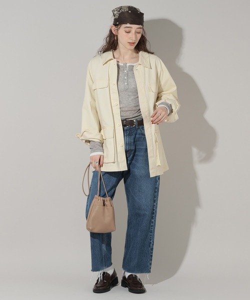 GEORGE'S(ジョージズ)の「ミリタリージャケット(ミリタリージャケット・レディース・オフホワイト/カーキ・SMALL/MEDIUM)」の3枚目の写真