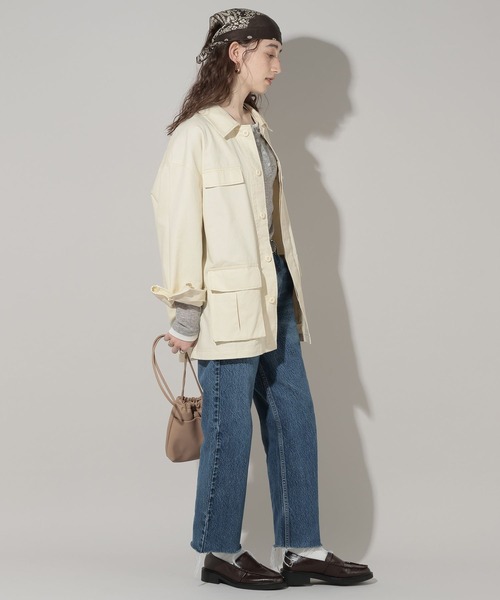 GEORGE'S(ジョージズ)の「ミリタリージャケット(ミリタリージャケット・レディース・オフホワイト/カーキ・SMALL/MEDIUM)」の4枚目の写真