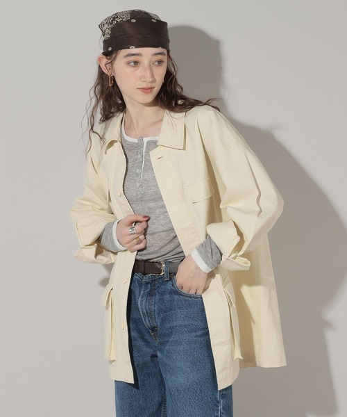 GEORGE'S(ジョージズ)の「ミリタリージャケット(ミリタリージャケット・レディース・オフホワイト/カーキ・SMALL/MEDIUM)」の7枚目の写真