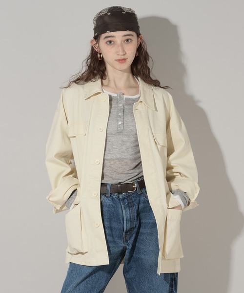 GEORGE'S(ジョージズ)の「ミリタリージャケット(ミリタリージャケット・レディース・オフホワイト/カーキ・SMALL/MEDIUM)」の8枚目の写真