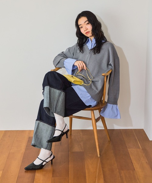 mysty woman(ミスティウーマン)の「ターンアップデニムワイドパンツ 660072(デニムパンツ・レディース・ブルー/インディゴブルー・MEDIUM/SMALL)」の22枚目の写真