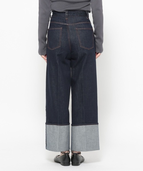 mysty woman(ミスティウーマン)の「ターンアップデニムワイドパンツ 660072(デニムパンツ・レディース・ブルー/インディゴブルー・MEDIUM/SMALL)」の13枚目の写真