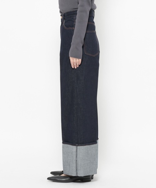 mysty woman(ミスティウーマン)の「ターンアップデニムワイドパンツ 660072(デニムパンツ・レディース・ブルー/インディゴブルー・MEDIUM/SMALL)」の15枚目の写真
