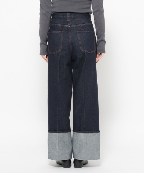 mysty woman(ミスティウーマン)の「ターンアップデニムワイドパンツ 660072(デニムパンツ・レディース・ブルー/インディゴブルー・MEDIUM/SMALL)」の16枚目の写真