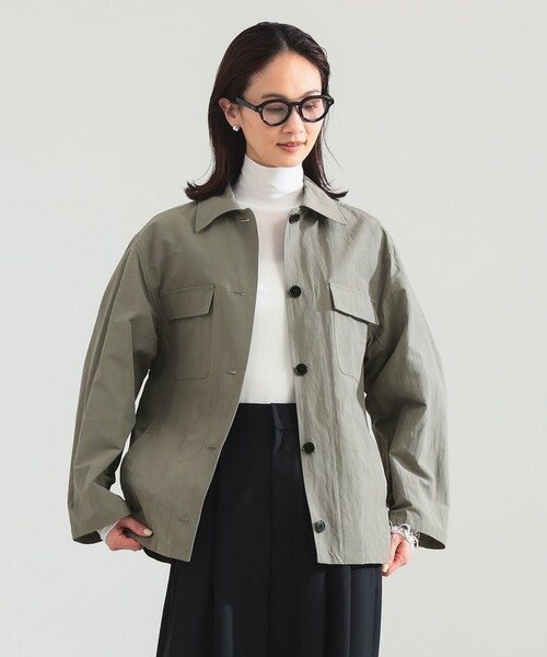 Demi-Luxe BEAMS（デミルクス ビームス）の「ナチュラル ワッシャー ブルゾン（ブルゾン・レディース・カーキ/ベージュ・ONE SIZE）」の2枚目の写真