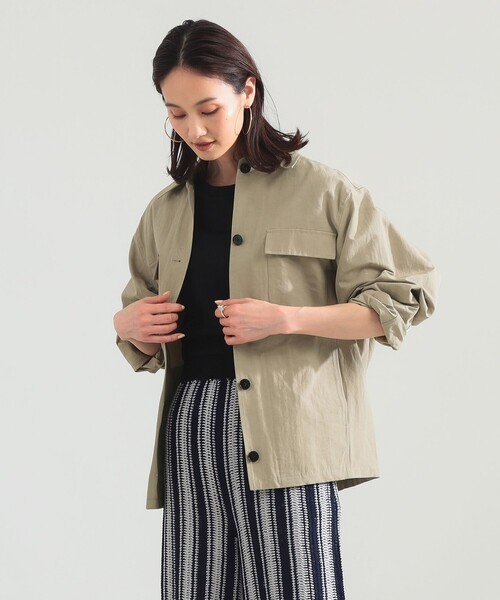 Demi-Luxe BEAMS（デミルクス ビームス）の「ナチュラル ワッシャー ブルゾン（ブルゾン・レディース・カーキ/ベージュ・ONE SIZE）」の7枚目の写真