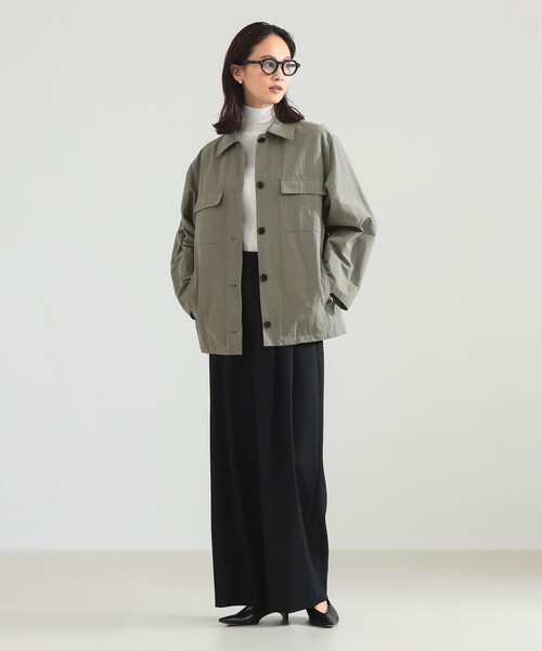 Demi-Luxe BEAMS（デミルクス ビームス）の「ナチュラル ワッシャー ブルゾン（ブルゾン・レディース・カーキ/ベージュ・ONE SIZE）」の8枚目の写真