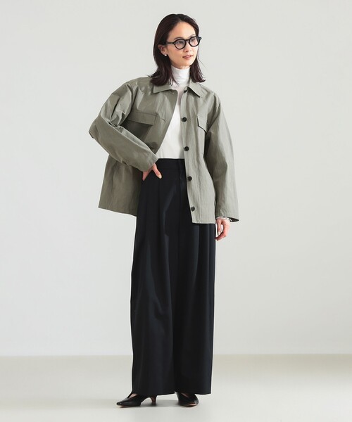 Demi-Luxe BEAMS（デミルクス ビームス）の「ナチュラル ワッシャー ブルゾン（ブルゾン・レディース・カーキ/ベージュ・ONE SIZE）」の9枚目の写真