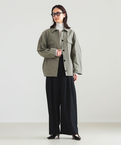 Demi-Luxe BEAMS（デミルクス ビームス）の「ナチュラル ワッシャー ブルゾン（ブルゾン・レディース・カーキ/ベージュ・ONE SIZE）」の10枚目の写真