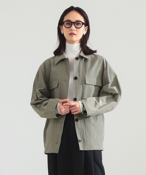 Demi-Luxe BEAMS（デミルクス ビームス）の「ナチュラル ワッシャー ブルゾン（ブルゾン・レディース・カーキ/ベージュ・ONE SIZE）」の12枚目の写真