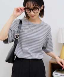 CORPUS　SELECT（コーパストーキョー）の「【CLOTHES TRUCK/クローズトラック】オーガニックコットン 細ボーダー クルーネック 半袖 Tシャツ（Tシャツ/カットソー）」