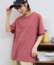 CORPUS　SELECT（コーパストーキョー）の「【CLOTHES TRUCK/クローズトラック】オーガニックコットン 細ボーダー クルーネック 半袖 Tシャツ（Tシャツ/カットソー）」