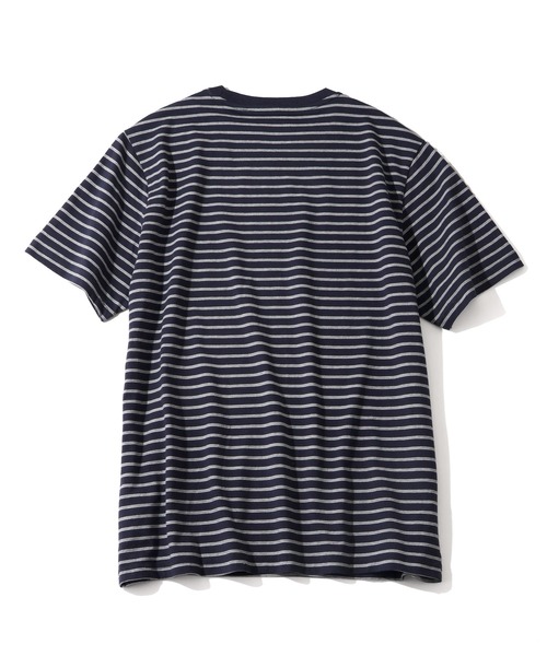 CORPUS SELECT(コーパストーキョー)の「【CLOTHES TRUCK/クローズトラック】オーガニックコットン 細ボーダー クルーネック 半袖 Tシャツ(Tシャツ/カットソー・レディース・ネイビー/グレー/レッド/カーキ・L/LL/M)」の13枚目の写真