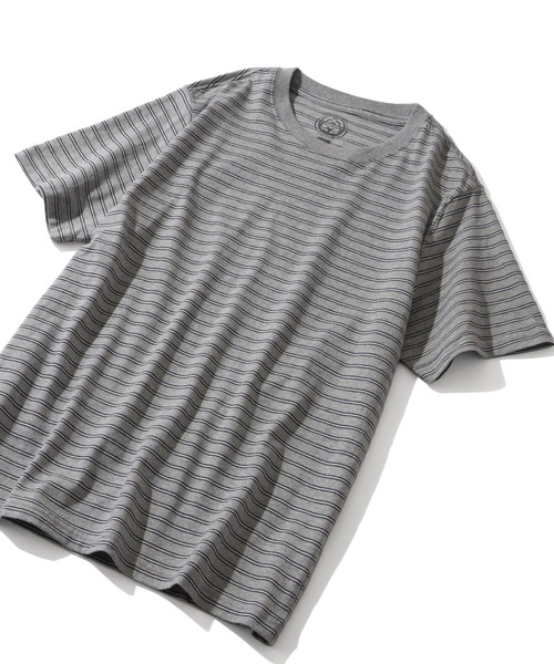 CORPUS SELECT(コーパストーキョー)の「【CLOTHES TRUCK/クローズトラック】オーガニックコットン 細ボーダー クルーネック 半袖 Tシャツ(Tシャツ/カットソー・レディース・ネイビー/グレー/レッド/カーキ・L/LL/M)」の14枚目の写真