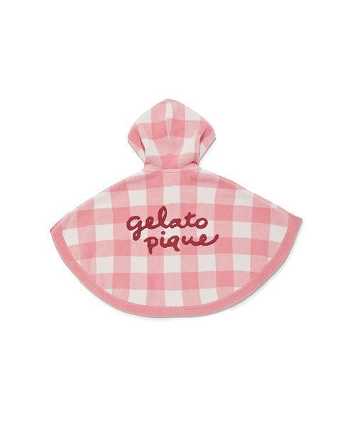 gelato pique（ジェラートピケ）の「【BABY】エアリーモコギンガムチェック柄ポンチョ（その他ベビーウェア・キッズ・ブルー/ピンク・80）」の9枚目の写真