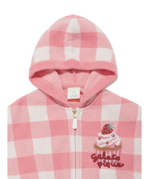 gelato pique（ジェラートピケ）の「【BABY】エアリーモコギンガムチェック柄ポンチョ（その他ベビーウェア・キッズ・ブルー/ピンク・80）」の10枚目の写真