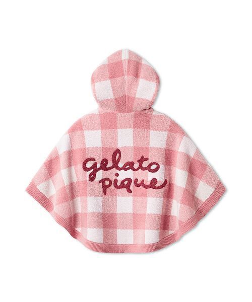 gelato pique（ジェラートピケ）の「【BABY】エアリーモコギンガムチェック柄ポンチョ（その他ベビーウェア・キッズ・ブルー/ピンク・80）」の15枚目の写真