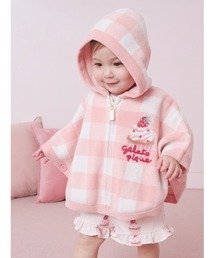 gelato pique | 【BABY】エアリーモコギンガムチェック柄ポンチョ(その他ベビーウェア)