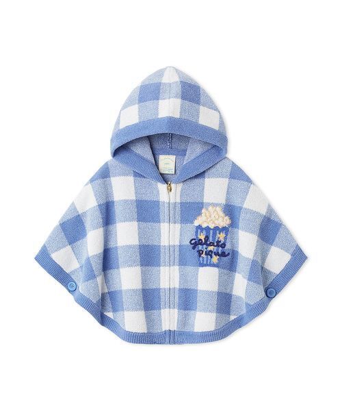 gelato pique（ジェラートピケ）の「【BABY】エアリーモコギンガムチェック柄ポンチョ（その他ベビーウェア・キッズ・ブルー/ピンク・80）」の18枚目の写真