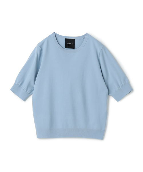 N.O.R.C(ノーク)の「ハーフスリーブニット【CLEAN MOTION】(ニット/セーター・レディース・ネイビー/サックスブルー/ホワイト/ピンク・フリー)」の17枚目の写真