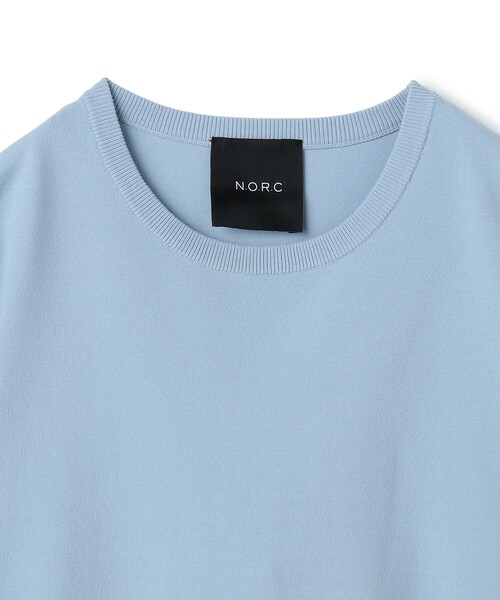 N.O.R.C(ノーク)の「ハーフスリーブニット【CLEAN MOTION】(ニット/セーター・レディース・ネイビー/サックスブルー/ホワイト/ピンク・フリー)」の19枚目の写真