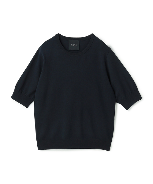 N.O.R.C(ノーク)の「ハーフスリーブニット【CLEAN MOTION】(ニット/セーター・レディース・ネイビー/サックスブルー/ホワイト/ピンク・フリー)」の15枚目の写真