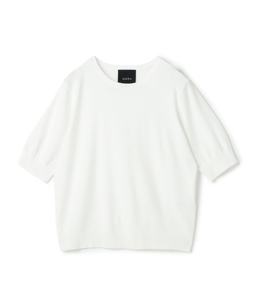 N.O.R.C(ノーク)の「ハーフスリーブニット【CLEAN MOTION】(ニット/セーター・レディース・ネイビー/サックスブルー/ホワイト/ピンク・フリー)」の16枚目の写真