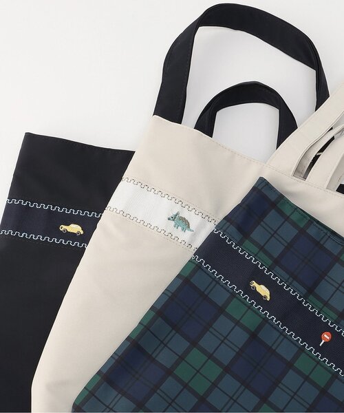 petit main（プティマイン）の「【通園・通学グッズ】BOYS刺しゅうレッスンバッグ（トートバッグ・キッズ・ブルーグリーン/ライトベージュ/ネイビー・F）」の9枚目の写真