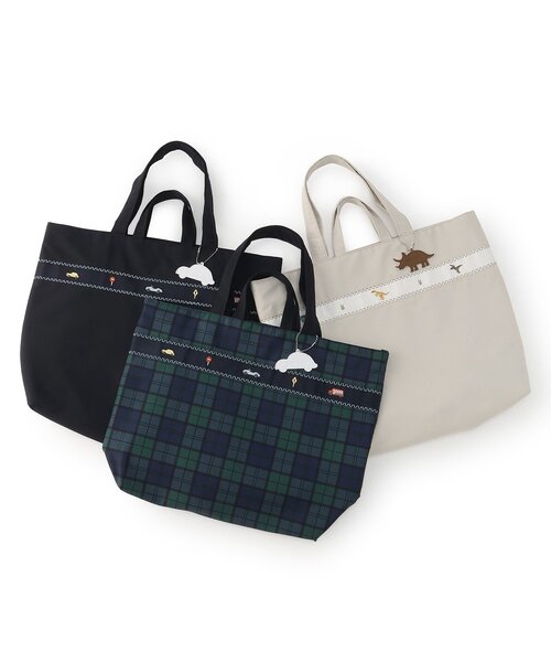 petit main（プティマイン）の「【通園・通学グッズ】BOYS刺しゅうレッスンバッグ（トートバッグ・キッズ・ブルーグリーン/ライトベージュ/ネイビー・F）」の5枚目の写真