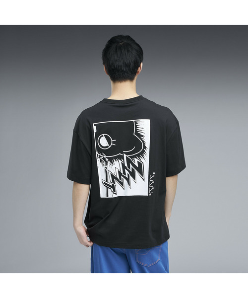 PUMA(プーマ)の「PUMA プーマ ユニセックス NEKO-SAN MAGAZINE スーベニア 半袖 フロント バック(Tシャツ/カットソー・メンズ・ホワイト系その他/ブラック/ホワイト系その他2・X-LARGE/X-SMALL/XX-LARGE/LARGE/MEDIUM/SMALL)」の4枚目の写真