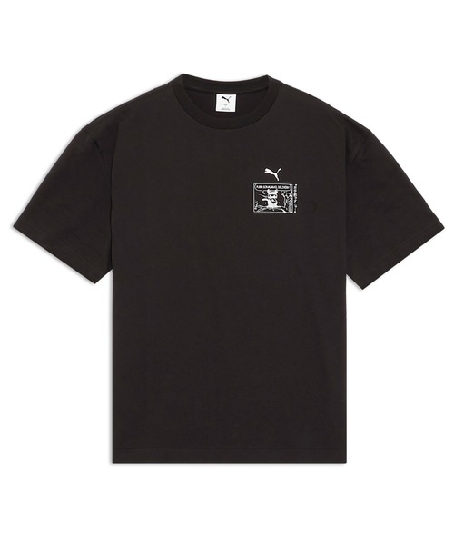 PUMA(プーマ)の「PUMA プーマ ユニセックス NEKO-SAN MAGAZINE スーベニア 半袖 フロント バック(Tシャツ/カットソー・メンズ・ホワイト系その他/ブラック/ホワイト系その他2・X-LARGE/X-SMALL/XX-LARGE/LARGE/MEDIUM/SMALL)」の3枚目の写真
