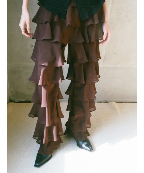 sahara（サハラ）の「Tiered Pants（その他パンツ・レディース・ブラウン/ブルー系その他/ブラック・FREE）」の7枚目の写真