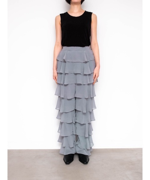 sahara（サハラ）の「Tiered Pants（その他パンツ・レディース・ブラウン/ブルー系その他/ブラック・FREE）」の4枚目の写真