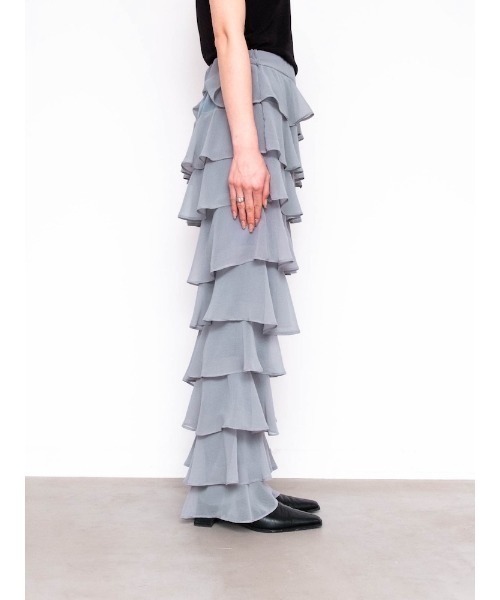 sahara（サハラ）の「Tiered Pants（その他パンツ・レディース・ブラウン/ブルー系その他/ブラック・FREE）」の5枚目の写真