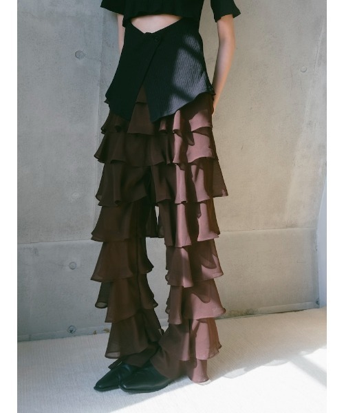 sahara（サハラ）の「Tiered Pants（その他パンツ・レディース・ブラウン/ブルー系その他/ブラック・FREE）」の8枚目の写真