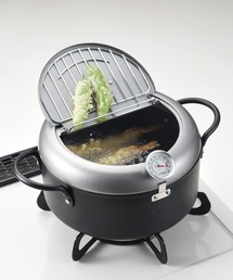 PEARL LIFE（パールライフ）の「バーニスタ 鉄製温度計付天ぷら鍋20cm(油切りできる蓋付)（鍋/フライパン）」