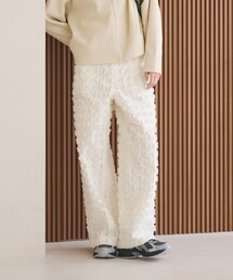 BEAUTY&YOUTH UNITED ARROWS（ビューティーアンドユースユナイテッドアローズ）の「スクエア フリンジ ジャガード ワイドパンツ（その他パンツ・レディース）」